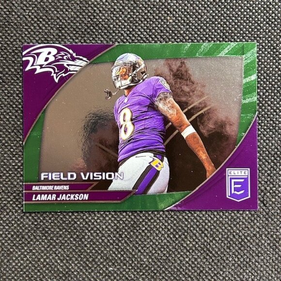 2024 Donruss Elite Football Lamar Jackson Field Vision #2 Baltimore Ravens - Picture 1 of 2